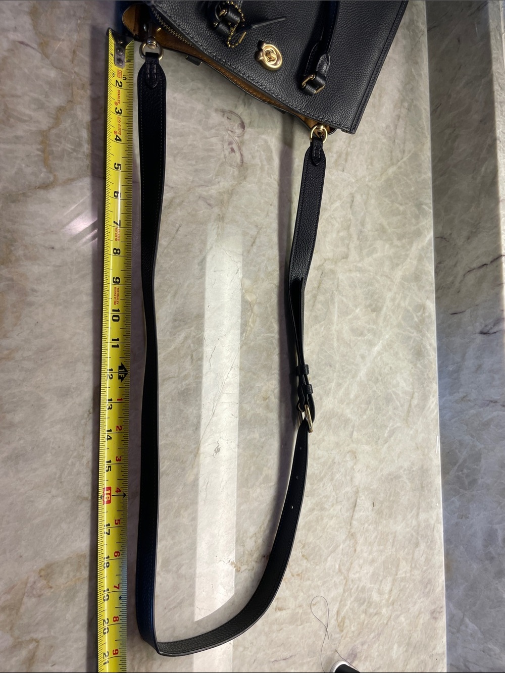 Coach Black Pebbled Leather Satchel with Gold Hardware - Picture 11 of 11